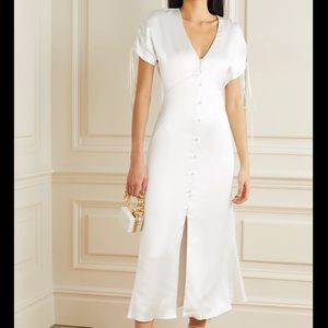 Ivory Satin Midi Dress